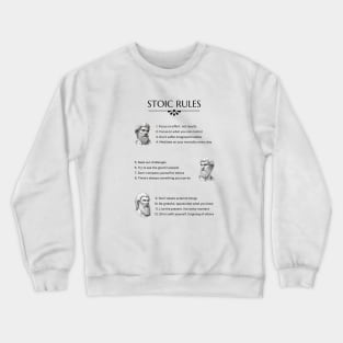 Stoic Teachings, Stoic Rules Crewneck Sweatshirt